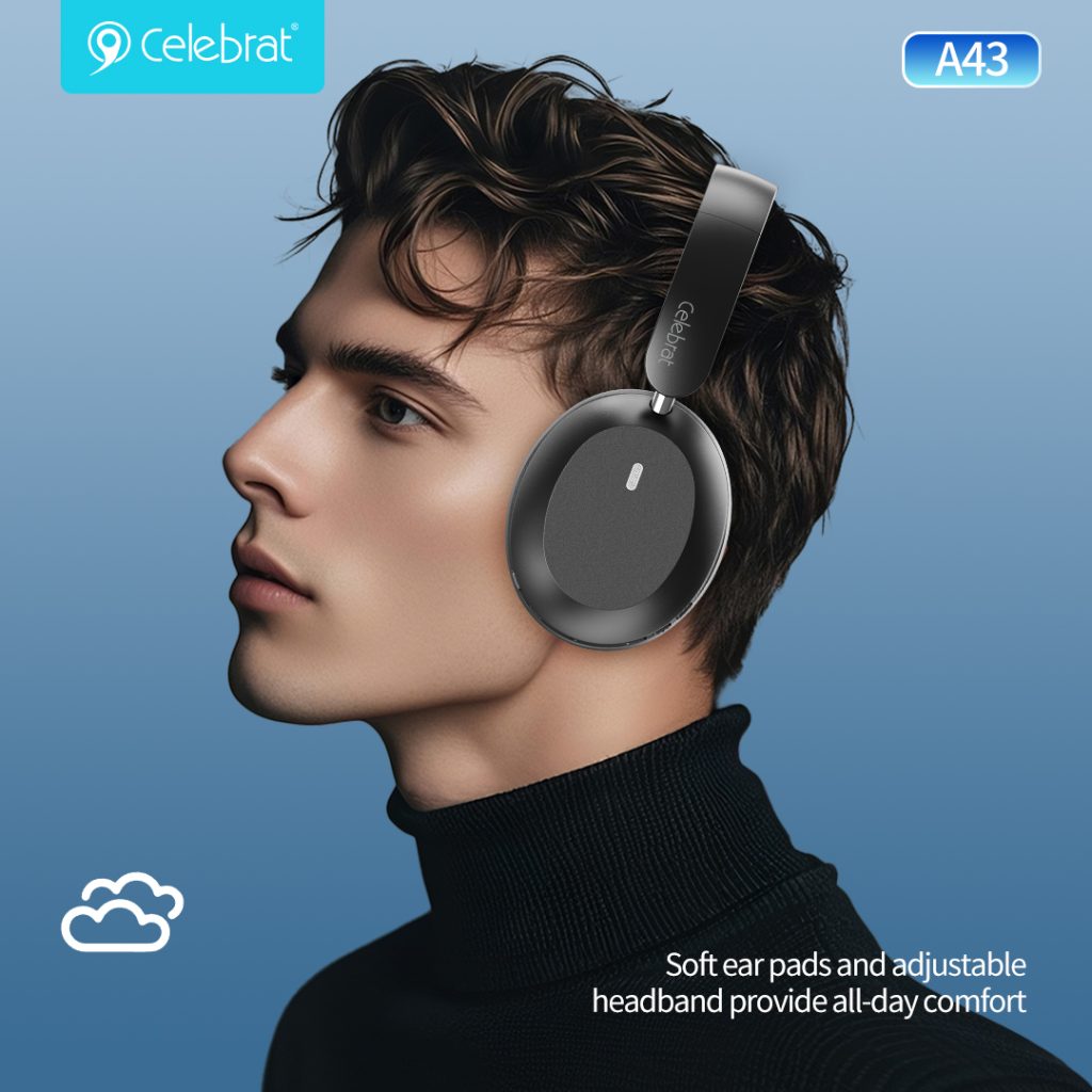 soft ear pads and adjustable headband