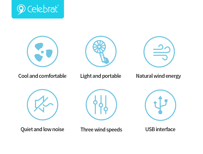 Celebrat F6 Portable Handheld Fan core selling point