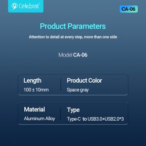Celebrat CA-06 Type-C Multifunctional Docking Station Product Parameter