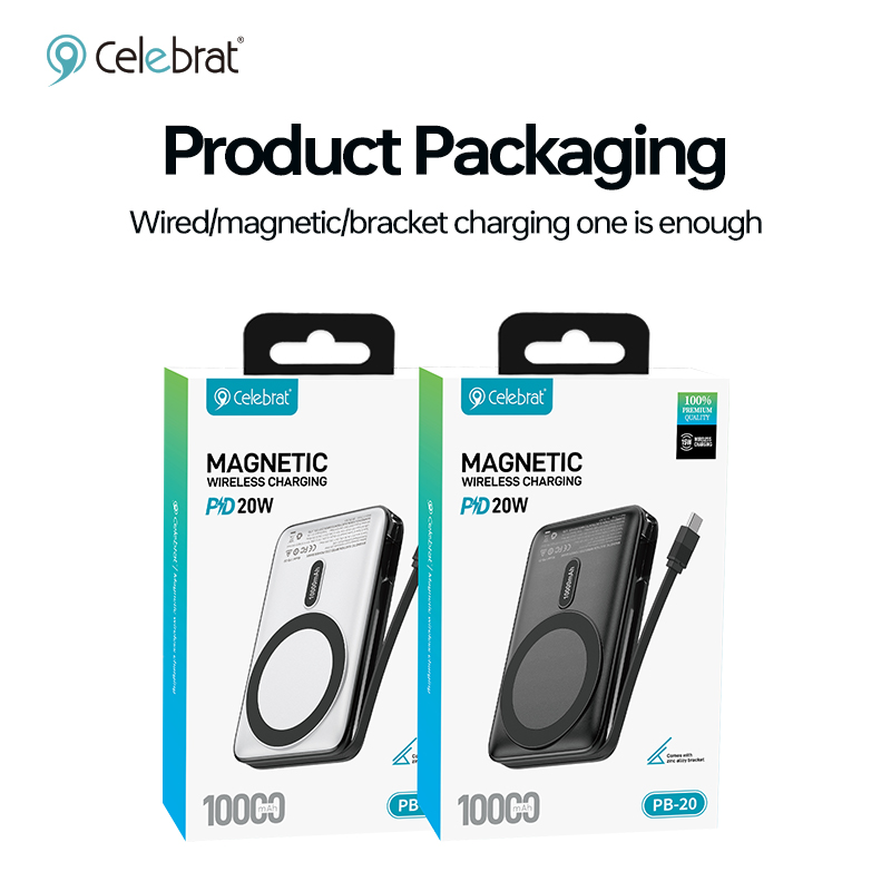 Celebrat PB-20 MagSafe Magnetic Power Bank Packaging