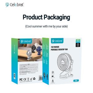 F4 clip fan product packaging
