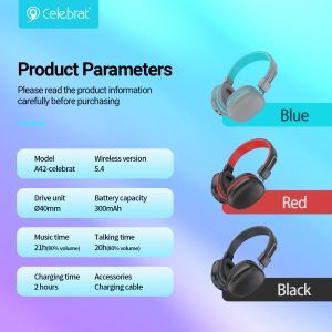 Celebrat A42 V5.4 Wireless Headset Product Parameters