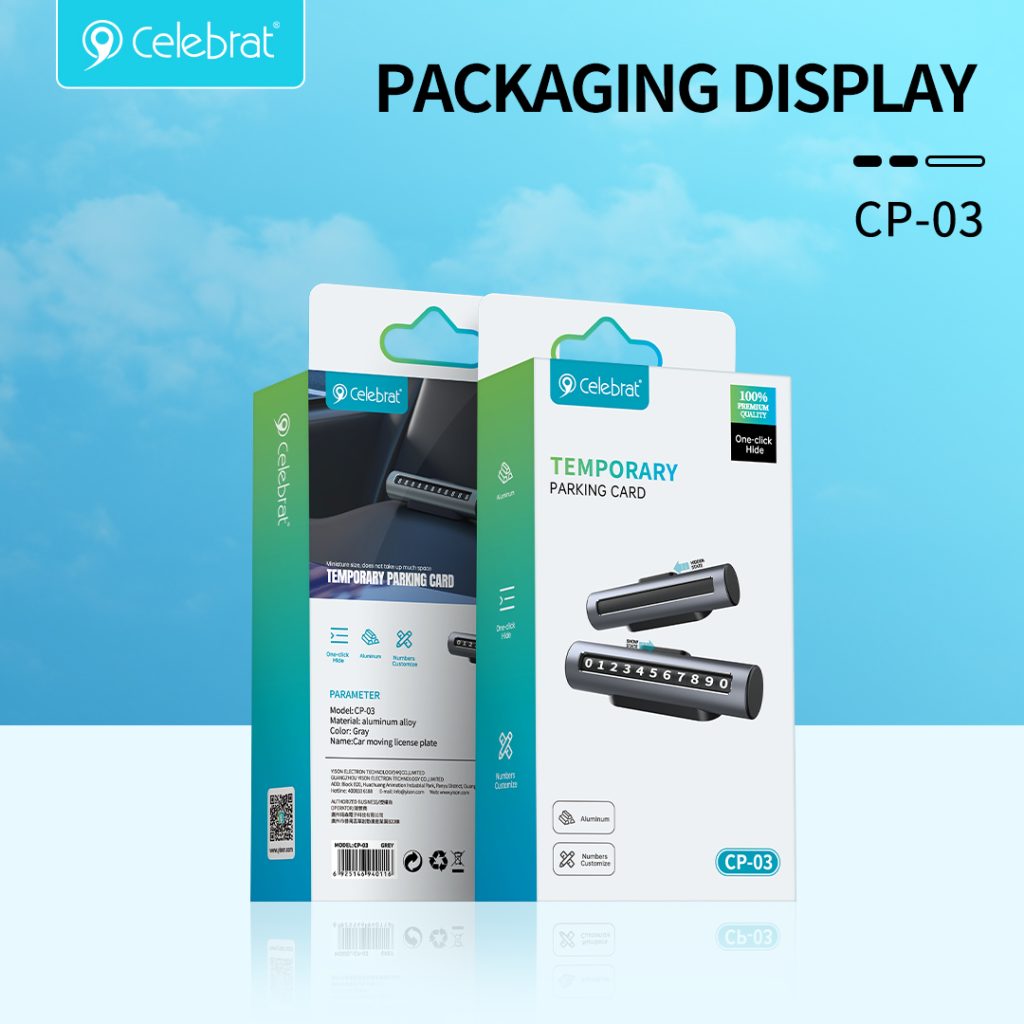 CP-03 Aluminum Parking Number Plate Packaging Imagine