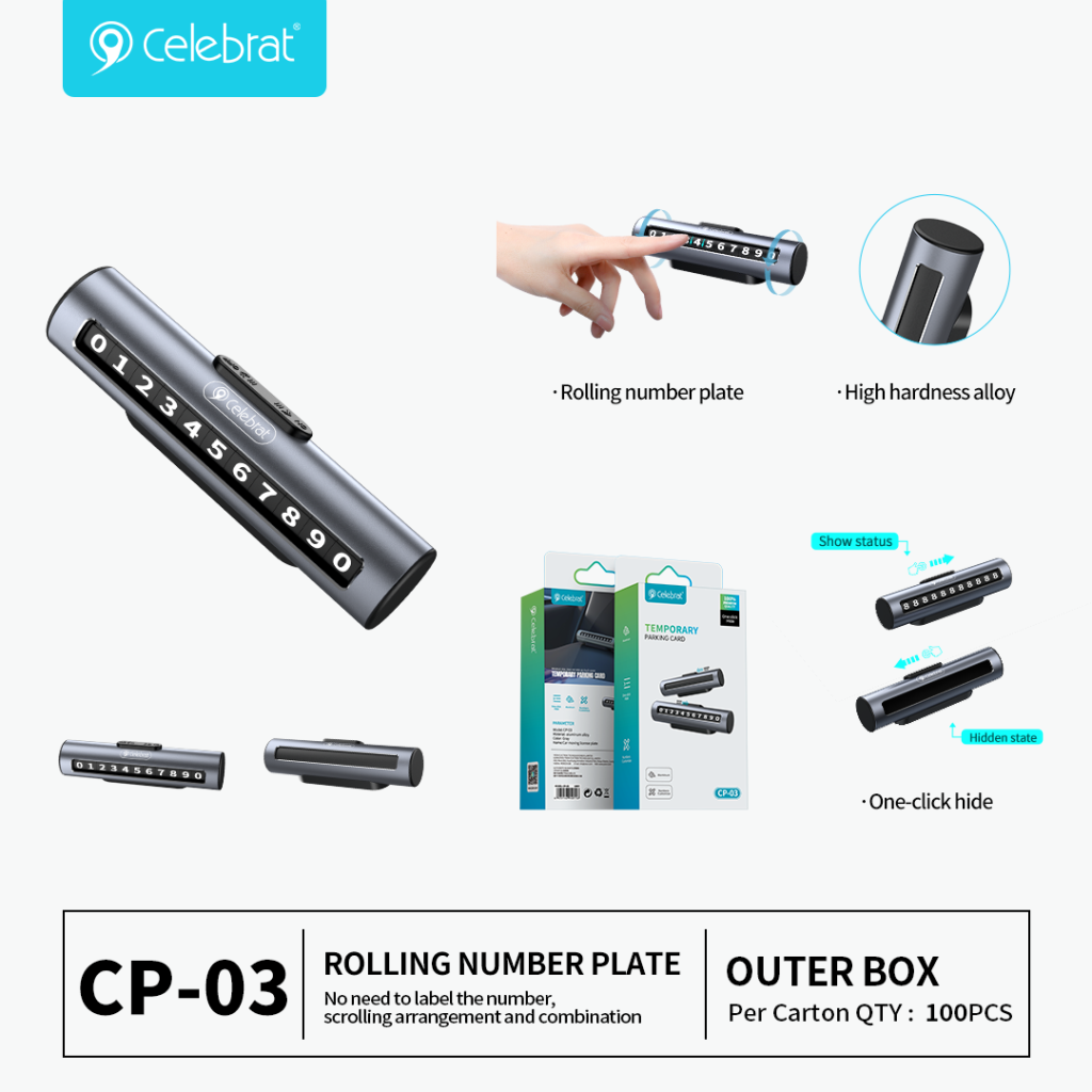 Hot Selling CP-03 Aluminum Parking Number Plate