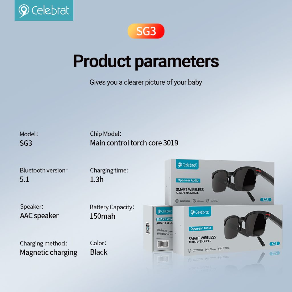 SG3 Smart Glasses Product parameters