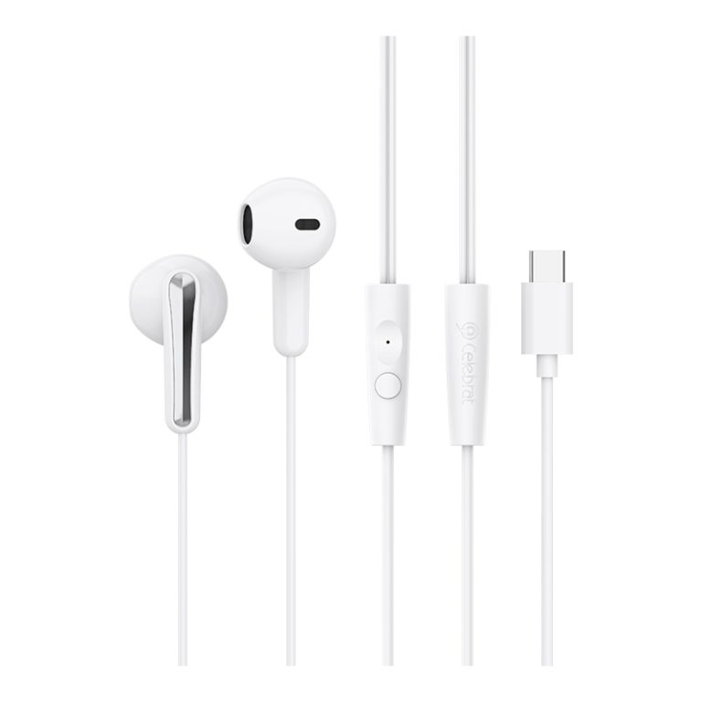 White Celebrat G37 Wired Earphones