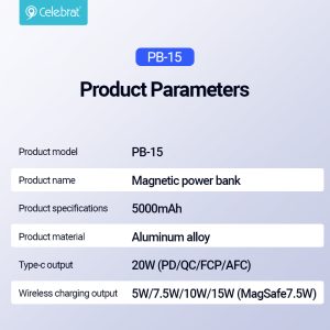 Celebrat PB-15 Power Bank Parameter Imagine