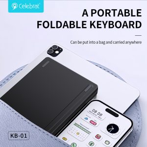 A portable foldable keyboard