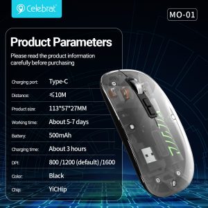 Celebrat MO-01 Wireless Silent Mouse Product Parameters