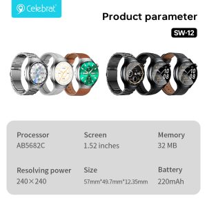 Celebrat SW-12 Multi-Function Smart Watch Product Parameter