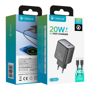 Celebrat CD-02 EU 20W PD PPS Fast Charger Product packaging