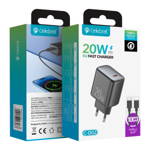 Celebrat CD-02 EU 20W PD PPS Fast Charger Product packaging