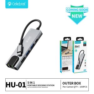 Celebrat HU-01 5-in-1 Type-C Plug Hub are on selling