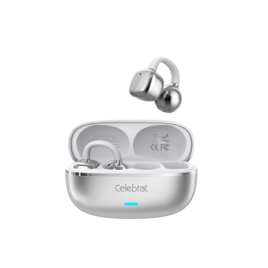White Celebrat W74 OWS Ear Clip Bluetooth Earbuds