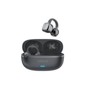 Black Celebrat W74 OWS Ear Clip Bluetooth Earbuds