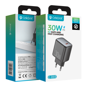 Celebrat CD-03 EU 30W GaN Fast Charging Charger Product packaging