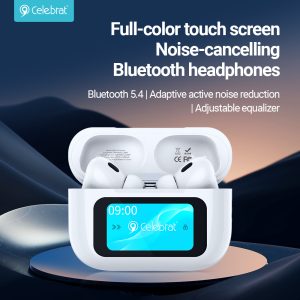 Full-color touch screen Noise-cancelling Bluetooth headphones