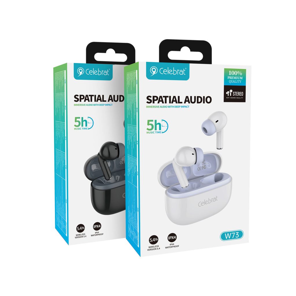 Celebrat W73 TWS Earbuds Product Packaging