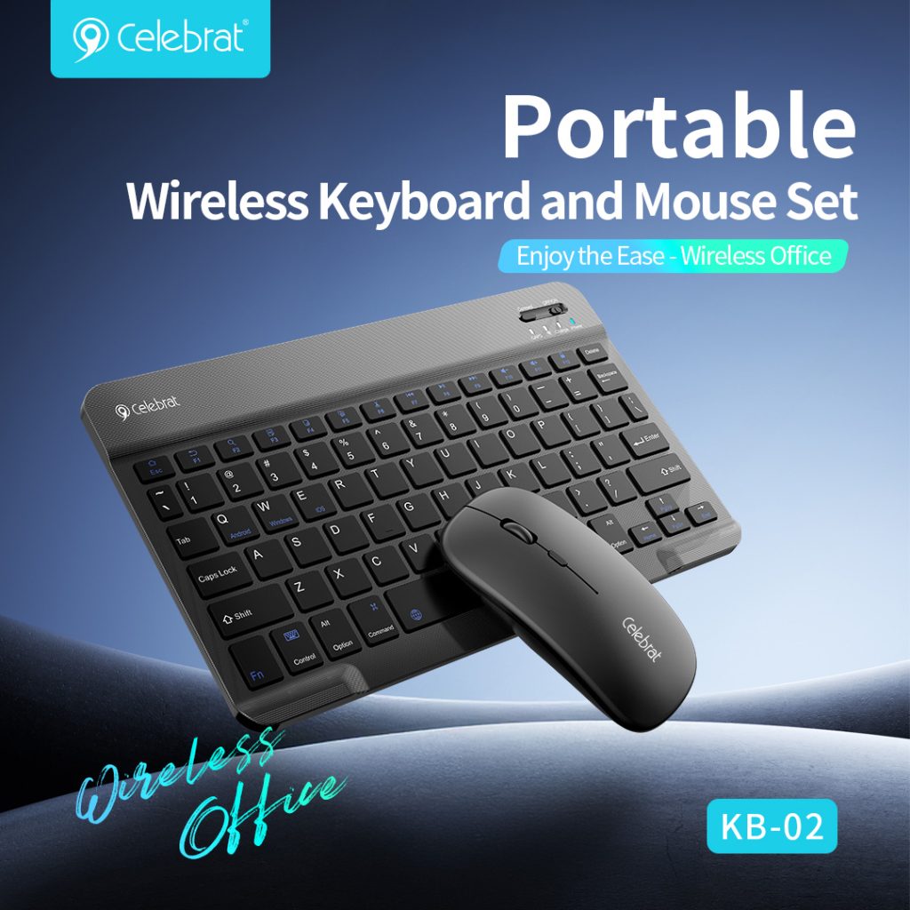 Portable Wireless keyboard and mouse set