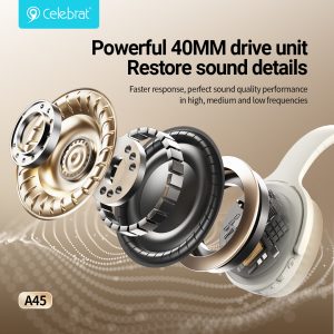 Powerful 40MM drive unit Restore sound details