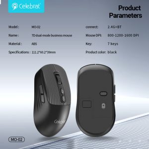 Celebrat MO-02 Silent Dual-Mode Wireless Mouse Product Parameters