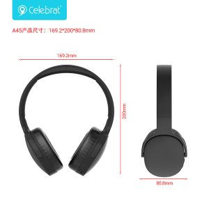 Celebrat A45 Wireless Stereo Headphones size