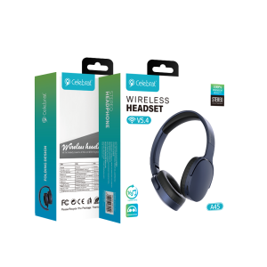 Blue Celebrat A45 Wireless Stereo Headphones Product Packaging