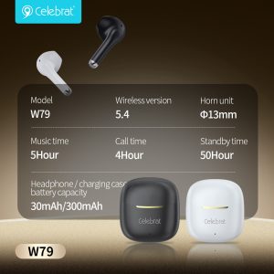 Celebrat W79 TWS Earbuds with Enhanced Sound Product Parameters