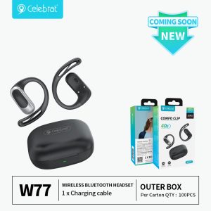 How-selling Celebrat W77 Zero-Pressure Stereo TWS Earbuds