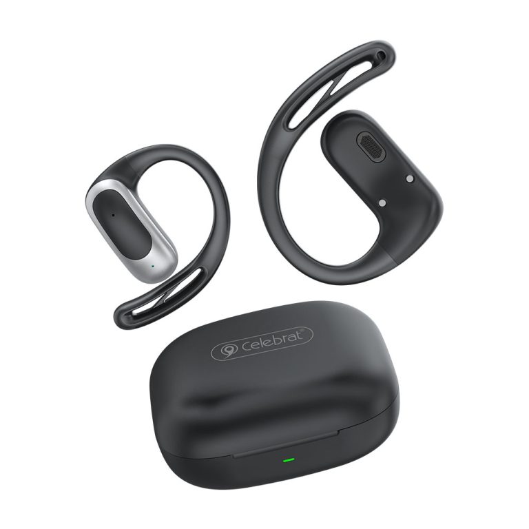 Black Celebrat W77 Zero-Pressure Stereo TWS Earbuds