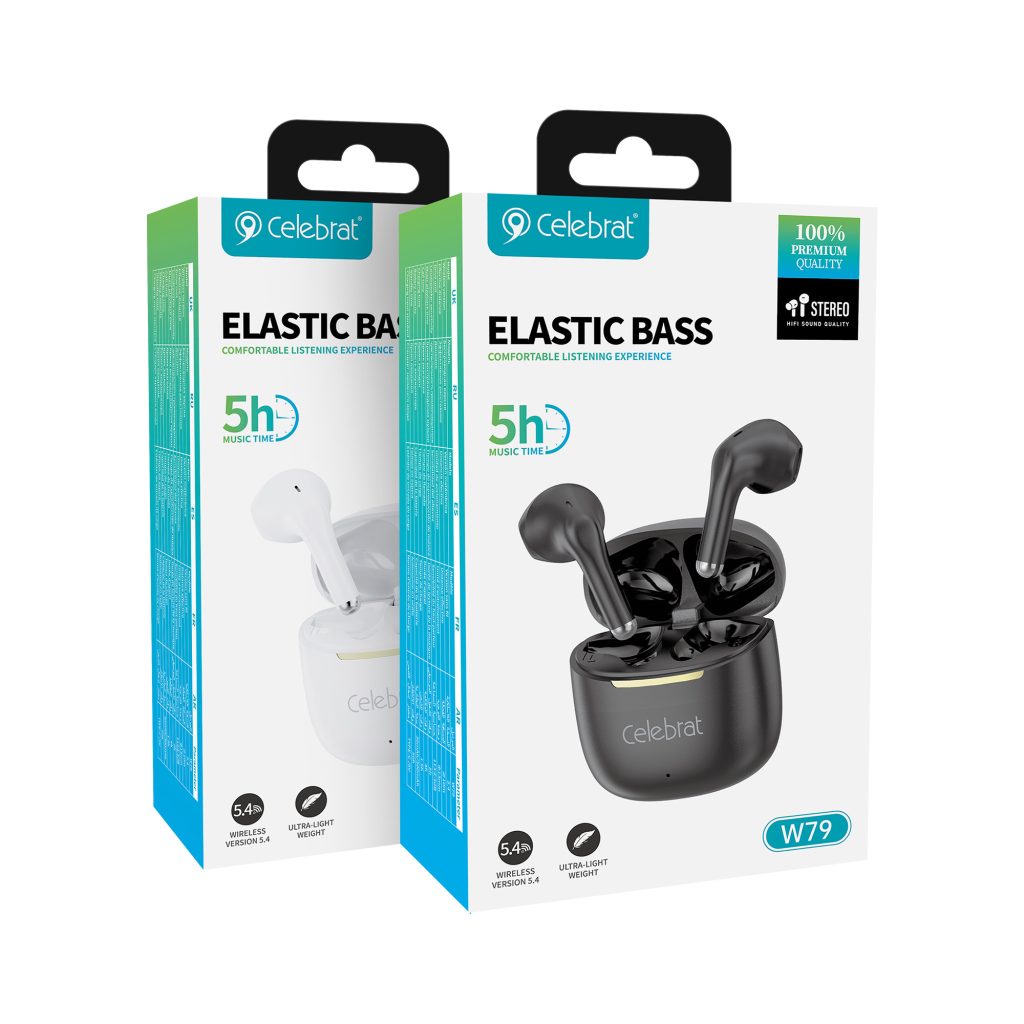 Celebrat W79 TWS Earbuds with Enhanced Sound Product packaging