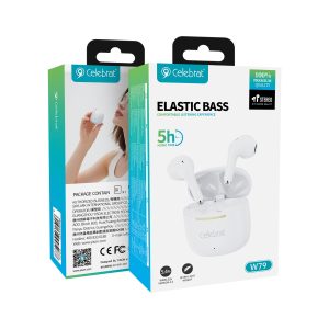 White Celebrat W79 TWS Earbuds with Enhanced Sound Product packaging