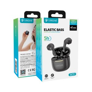 Black Celebrat W79 TWS Earbuds with Enhanced Sound Product packaging