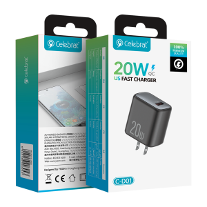 Celebrat C-D01 US 20W QC3.0 Fast Charger Product Packaging