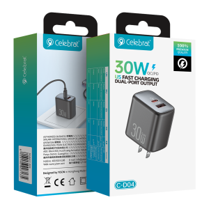 Celebrat C-D04 US 30W GaN Charger Product Packaging