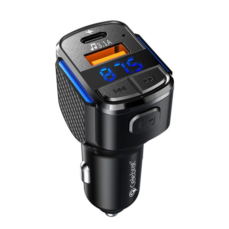 Celebrat CC12 30W Fast Car Charger with Bluetooth 5.3