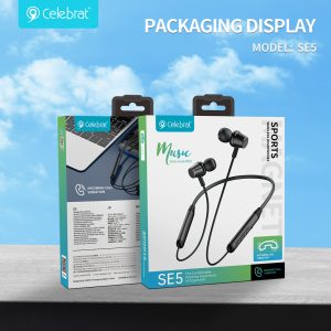 Celebrat SE5 Bluetooth 5.3 Neckband Sport Headphones Product Packaging