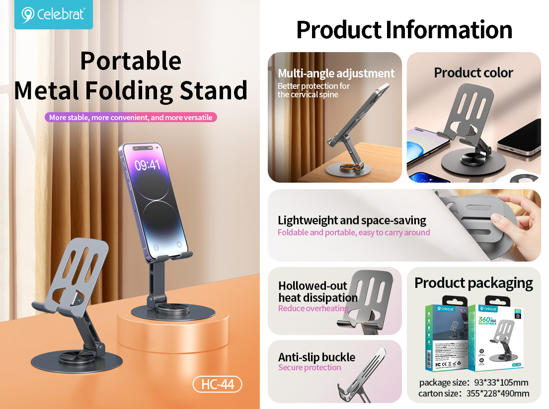 Hot-selling Celebrat HC-44 Heavy Duty Adjustable Phone Holder