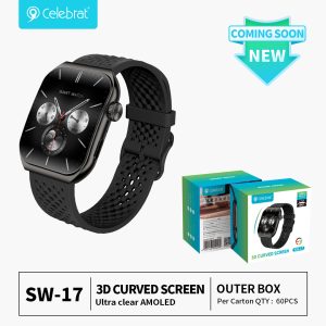 Hot-selling Celebrat SW-17 Smart Watch with Vivid AMOLED Display