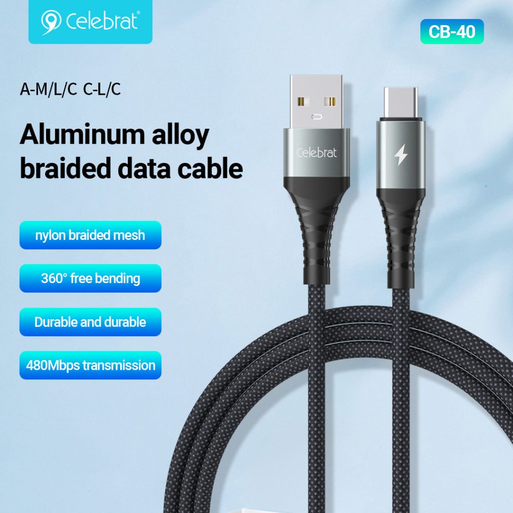 Aluminum alloy braided data cable
