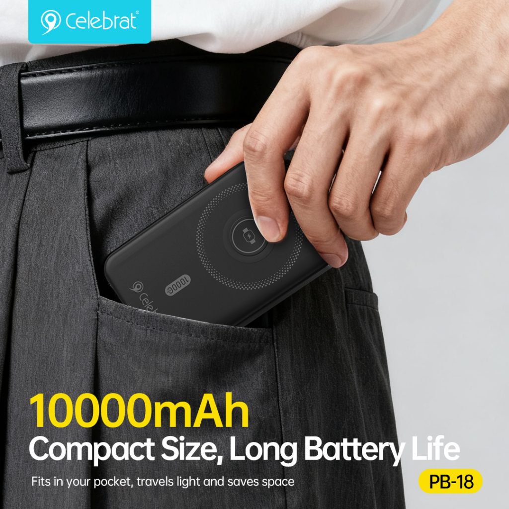 10000mAh Compact Size, Long Battery Life