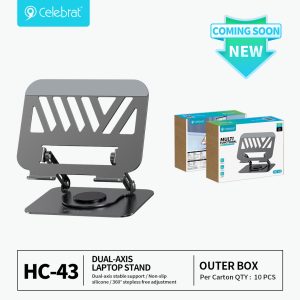 Celebrat HC-43 360° Rotating Metal Laptop Stand Selling Point