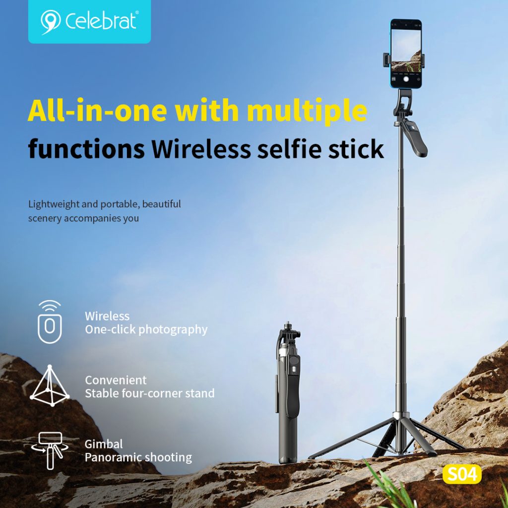 All-in-one with multiple functions Wireless selfie stick