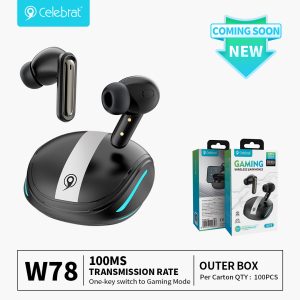Celebrat W78 100ms Low Latency Gaming TWS Earbuds Comming Soon