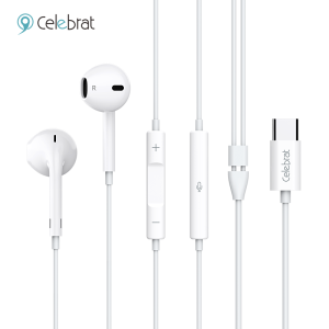 Celebrat E500 Type-C Wired Earphones with Mic