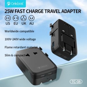 25W FAST CHARGE TRAVEL ADAPTER