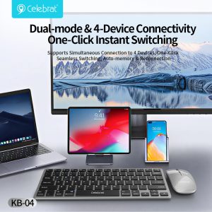 Dual-mode & 4-Device ConnectivityOne-Click Instant Switching