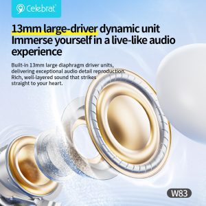 13mm large-driver dynamic unit lmmerse yourself in a live-like audio experience