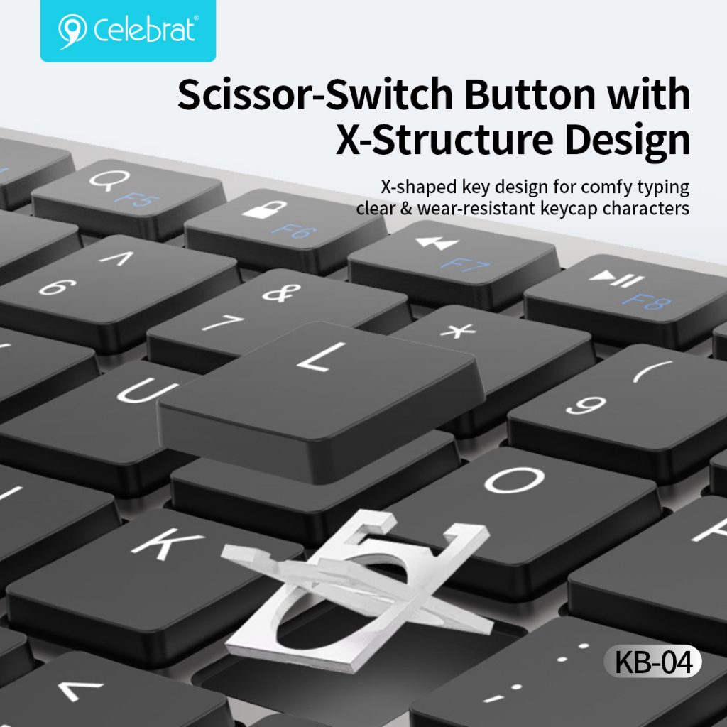Scissor-Switch Button with X-Structure Design