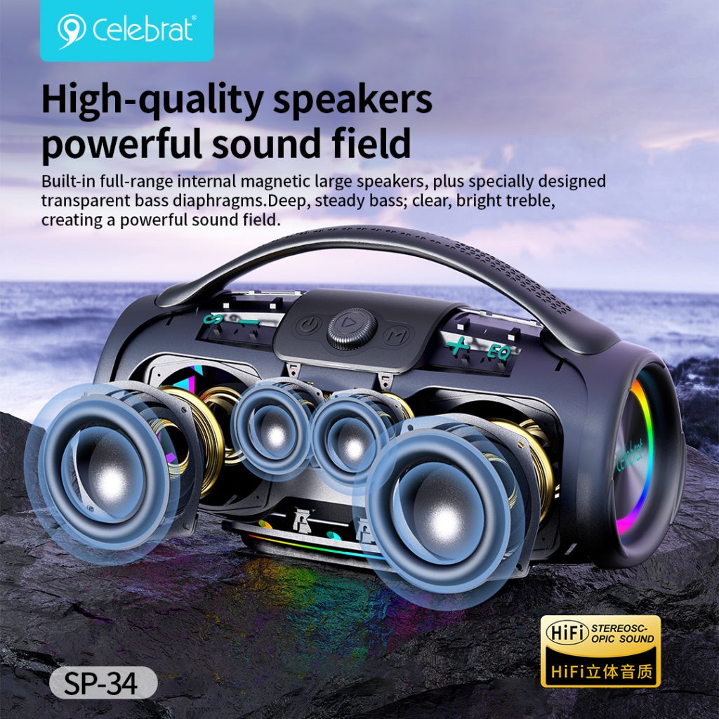 High-quality speakers powerful sound field